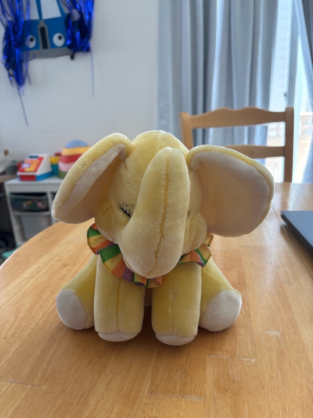 San Francisco Music Company Yellow Plush Elephant Stuffed Toy